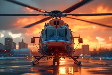 Foto op Plexiglas Medical helicopter © krishnendu