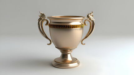 Fototapeta na wymiar Vintage gold trophy cup isolated on white