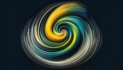 Abstract Swirling Lines in Gradient Colors