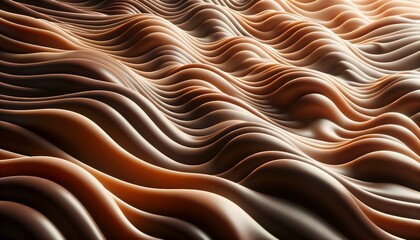 Undulating Brown Abstract Landscape