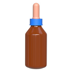 3D realistic bottle with Dropper for serum, oil, medicine, etc.  