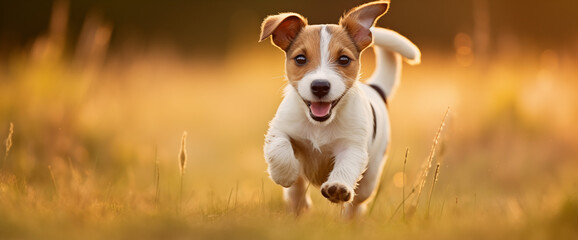 Jack russell terrier running