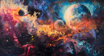 An artistic representation of the cosmos
