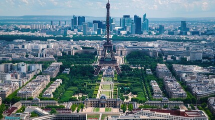 Experience the grandeur of Paris from above, marveling at the iconic Eiffel Tower and the contemporary skyline of La Defense, a fusion of history and modernity.