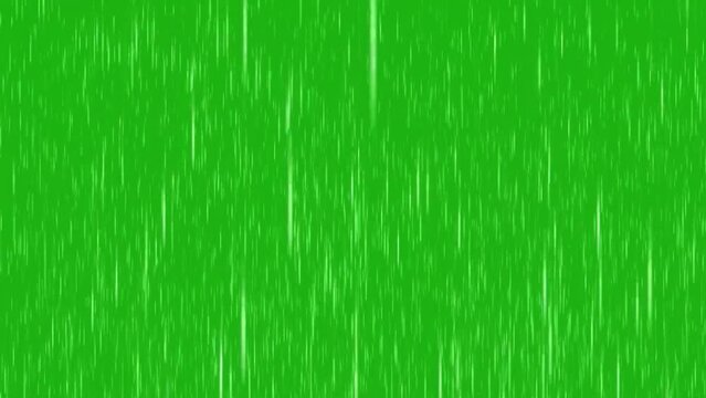 Green Screen Rain Falling On Black Background, Realistic 3d Rain Animation On Alpha Channel, Loop Animation Heavy Rain Droop Fall Green Background Effects Seamless