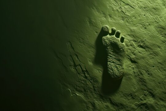 image of an environmental footprint on green