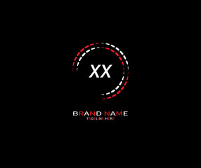 Fototapeta na wymiar XX letter logo design. Initial letter XX linked circle uppercase monogram logo. X X logo, XX design. x x, xx