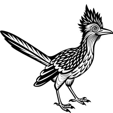 recommend clip art: roadrunner silhouette vector art illustration