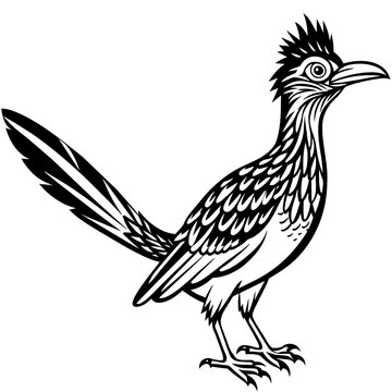 recommend clip art: roadrunner silhouette vector art illustration