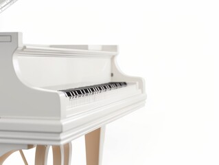 Piano isolated on white