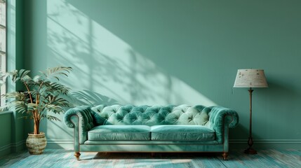 Indoor plants for living room, Green Cozy living room with a couch