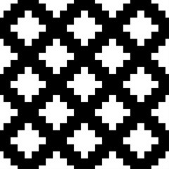 Obraz premium Crosses seamless ornament. Folk pattern. Signs illustration. Tribal ornate. Plusses wallpaper. Ethnic motif. Forms background. Digital paper, textile print, web design, abstract image. Vector artwork.