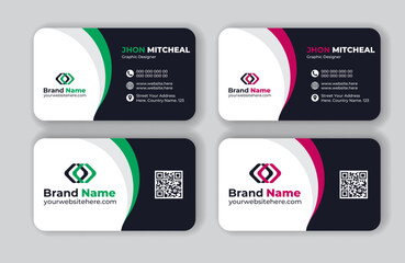 Business card design template, Clean professional business card template, business card template