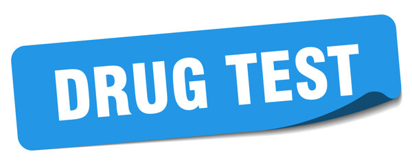 drug test sticker. drug test label - obrazy, fototapety, plakaty