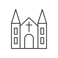 Church Building icon design, isolated on white background, vector illustration