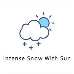 Intense Snow With Sun icon