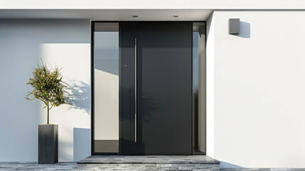 Aluminium panel doors, house door design 