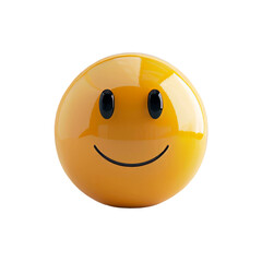 Happy emoji model design render. isolated on transparent background.