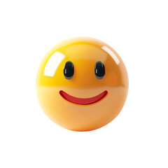 Fototapeta premium Happy emoji model design render. isolated on transparent background.