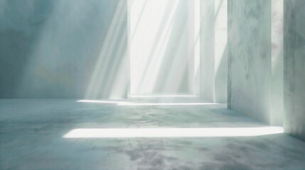 Soft sunlight shines through skylights on the ceiling