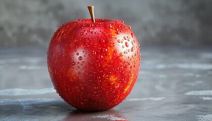 A red apple isolated on transparent background cinematic lighting,