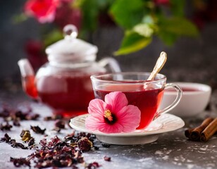 Herbata owocowa z hibiskusa