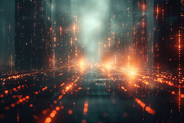 Fototapeta premium Abstract Futuristic Background, Backdrop, Generative AI