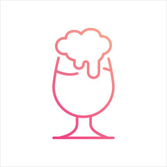 Obraz premium Beer icon editable stock vector icon