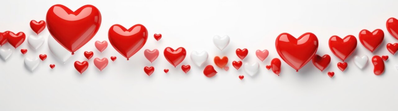 Love radiates in this Valentine's Day background adorned with red hearts-a symbol of passion.