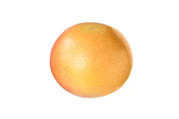 Fotobehang Citrus fruit. One fresh ripe grapefruit isolated on white © New Africa