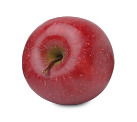 Whole ripe red apple isolated on white