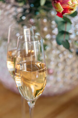 glasses of champagne