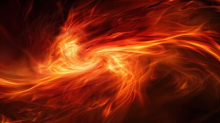Fototapeta premium An intense and artistic depiction of a fiery tornado, swirling in hot reds