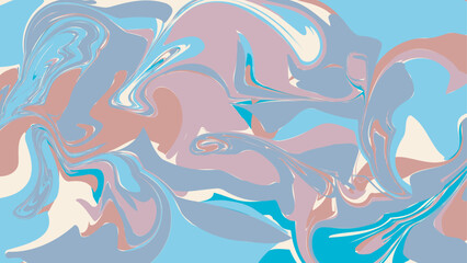 Abstract drawing in fluid art style, vector painting