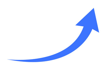 Blue curved arrow graph