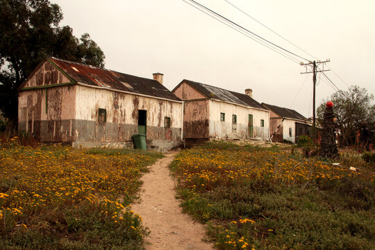 Old neglected cottages on the West Coast, Sout Africa. Fine art photography. 
