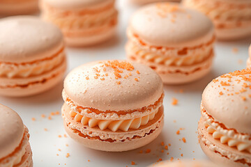 Fototapeta premium Vanilla macarons. French delicate dessert for Breakfast