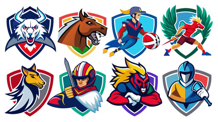huge-set-of-colorful-sports-logos--emblems--logos vector illustratio