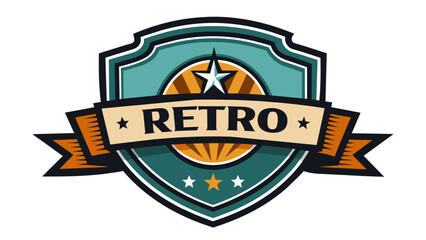 retro-badge-logo-frame-and-vintage-silhouette vector illustration 