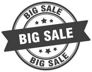 Fototapeta premium big sale stamp. big sale label on transparent background. round sign