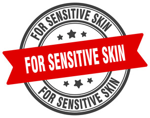 for sensitive skin stamp. for sensitive skin label on transparent background. round sign