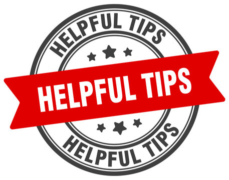 helpful tips stamp. helpful tips label on transparent background. round sign