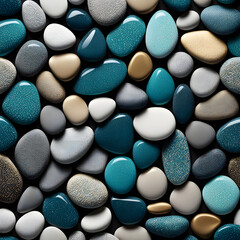 blue and black stones
