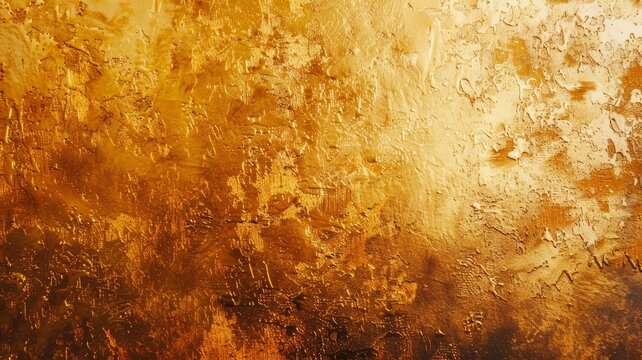 Golden textures abstract background illustration - A purely abstract gold textured backdrop with a mix of smooth and rough golden splatters