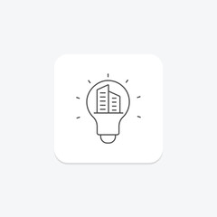 Building Innovation icon, energy, storage, power, renewable, editable vector, pixel perfect, illustrator ai file