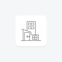 Building Refurbishment icon, energy, grid, power, renewable, editable vector, pixel perfect, illustrator ai file