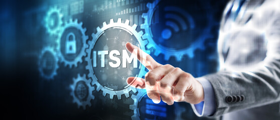 ITSM. IT Service Management. Concept for information technology service management - obrazy, fototapety, plakaty