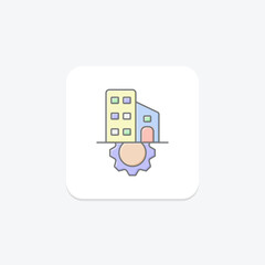 Building Development icon, energy, city, power, renewable, editable vector, pixel perfect, illustrator ai file