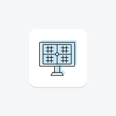 Photovoltaic cell icon, cell, solar, energy, power, editable vector, pixel perfect, illustrator ai file