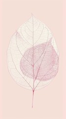 botanical print leaf outline and silhouette modern pink and white --ar 9:16 Job ID: 0b10ab2a-499f-4af4-9564-7b62da1b30da